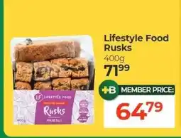 Dis-Chem Lifestyle Food Rusks offer