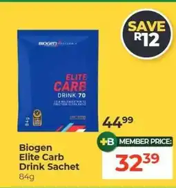 Dis-Chem Biogen Elite Carb Drink Sachet offer