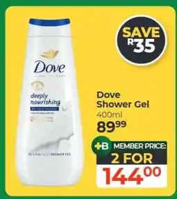 Dis-Chem DOVE Shower Gel offer
