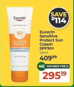 Dis-Chem Eucerin Sensitive Protect Sun Cream offer