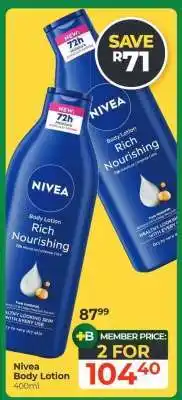 Dis-Chem Nivea Body Lotion offer