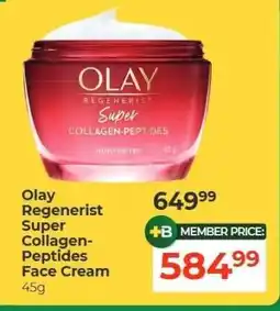 Dis-Chem Olay Regenerist Super Collagen-Peptides Face Cream offer
