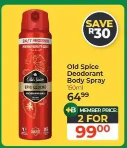Dis-Chem Old Spice Deodorant Body Spray offer