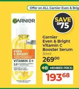 Dis-Chem Garnier Even & Bright Vitamin C Booster Serum offer