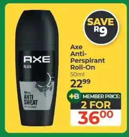 Dis-Chem Axe Anti-Perspirant Roll-On offer