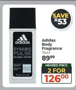 Dis-Chem Adidas Body Fragrance offer