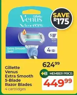Dis-Chem Gillette Venus Extra Smooth 5-Blade Razor Blades offer