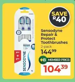 Dis-Chem Sensodyne Repair & Protect Toothbrushes offer