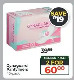 Dis-Chem Gynaguard Pantyliners offer