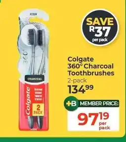 Dis-Chem Colgate 360° Charcoal Toothbrushes offer
