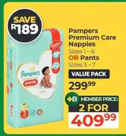 Dis-Chem Pampers Premium Care Nappies offer