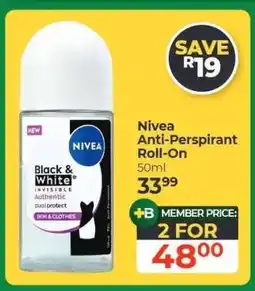 Dis-Chem Nivea Anti-Perspirant Roll-On offer