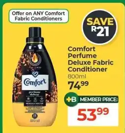 Dis-Chem Comfort Perfume Deluxe Fabric Conditioner offer