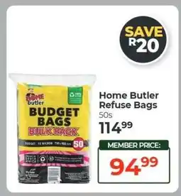 Dis-Chem Home Butler Refuse Bags offer