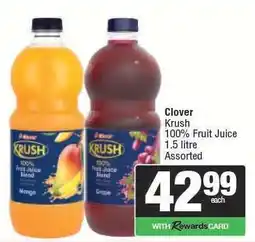Spar CLOVER Krush 100% Fruit Juice offer