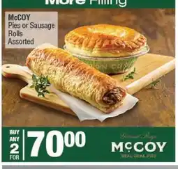 Spar McCoy Pies or Sausage Rolls Assorted offer