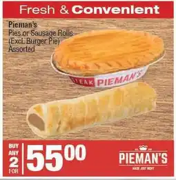 Spar Pieman's Pies or Sausage Rolls offer