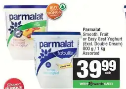 Spar Parmalat Smooth, Fruit or Easy Gest Yoghurt offer