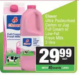Spar Clover Ultra Pasteurised Carton or Jug offer