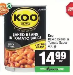 Spar Koo Baked Beans in Tomato Sauce offer