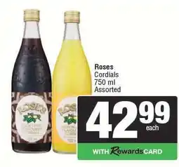 Spar Roses Cordials offer
