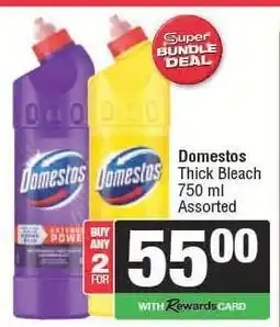 Spar Domestos Thick Bleach offer