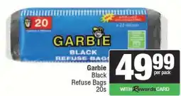 Spar Garbie Black Refuse Bags 20s offer