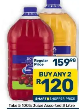 Pick n Pay Hypermarket Take 5 100% Juice Assorted 3 Litre offer