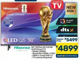 Pick n Pay Hypermarket Hisense QLED Q5 50 offer