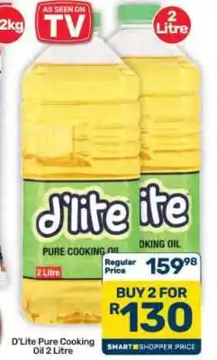 Pick n Pay Hypermarket D'Lite Pure Cooking Oil 2 Litre offer