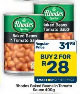 Pick n Pay Hypermarket RHODES BAKED BEANS IN TOMATO SAUCE 400g offer