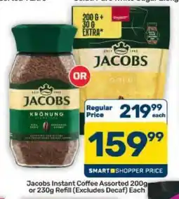 Pick n Pay Hypermarket Jacobs Instant Coffee Assorted 200g or 230g Refill offer