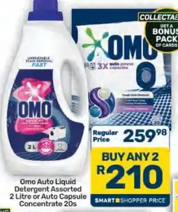 Pick n Pay Hypermarket Omo Auto Liquid Detergent Assorted 2 Litre or Auto Capsule Concentrate 20s offer