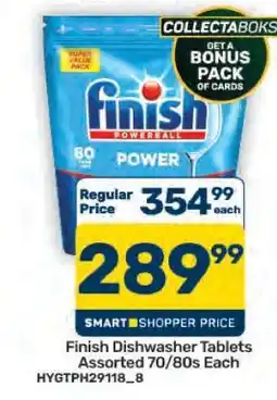 Pick n Pay Hypermarket Finish Dishwasher Tablets Assorted 70/80s Each offer