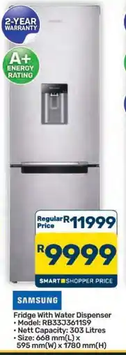 Pick n Pay Hypermarket Samsung Fridge with Water Dispenser offer