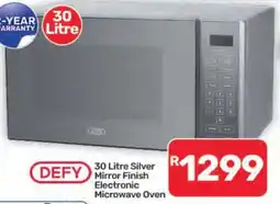 Pick n Pay Hypermarket DEFY 30 Litre Silver Mirror Finish Electronic Microwave Oven offer
