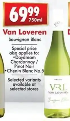 Prestons Van Loveren Sauvignon Blanc offer