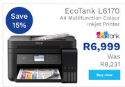 First Shop Epson Ecotank L6170 A4 Multifunction Colour Inkjet Printer offer