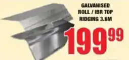 Boxer Build Galvanised Roll / Ibr Top Ridging 3.6m offer