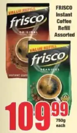 Boxer FRISCO Instant Coffee Refill Assorted offer