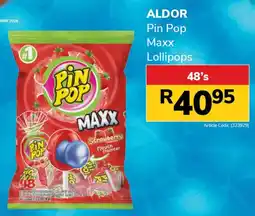 Jumbo Pin Pop Maxx Lollipops offer