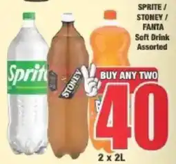 Boxer Sprite / Stoney / Fanta Soft Drink Assorted offer