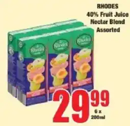 Boxer RHODES 40% Fruit Juice Nectar Blend Assorted offer