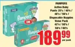 Boxer Pampers Active Baby Pants offer