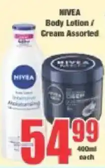 Boxer NIVEA Body Lotion / Cream Assorted offer