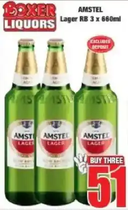 Boxer Amstel Lager offer