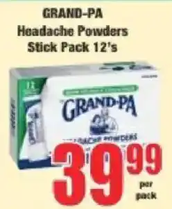 Boxer Grand-Pa Headache Powders offer