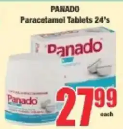 Boxer Panado Paracetamol Tablets 24's offer