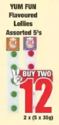 Boxer YUM FUN Flavoured Lollies Assorted offer
