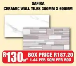 Boxer Build SAFIRA CERAMIC WALL TILES 300MM X 600MM offer
